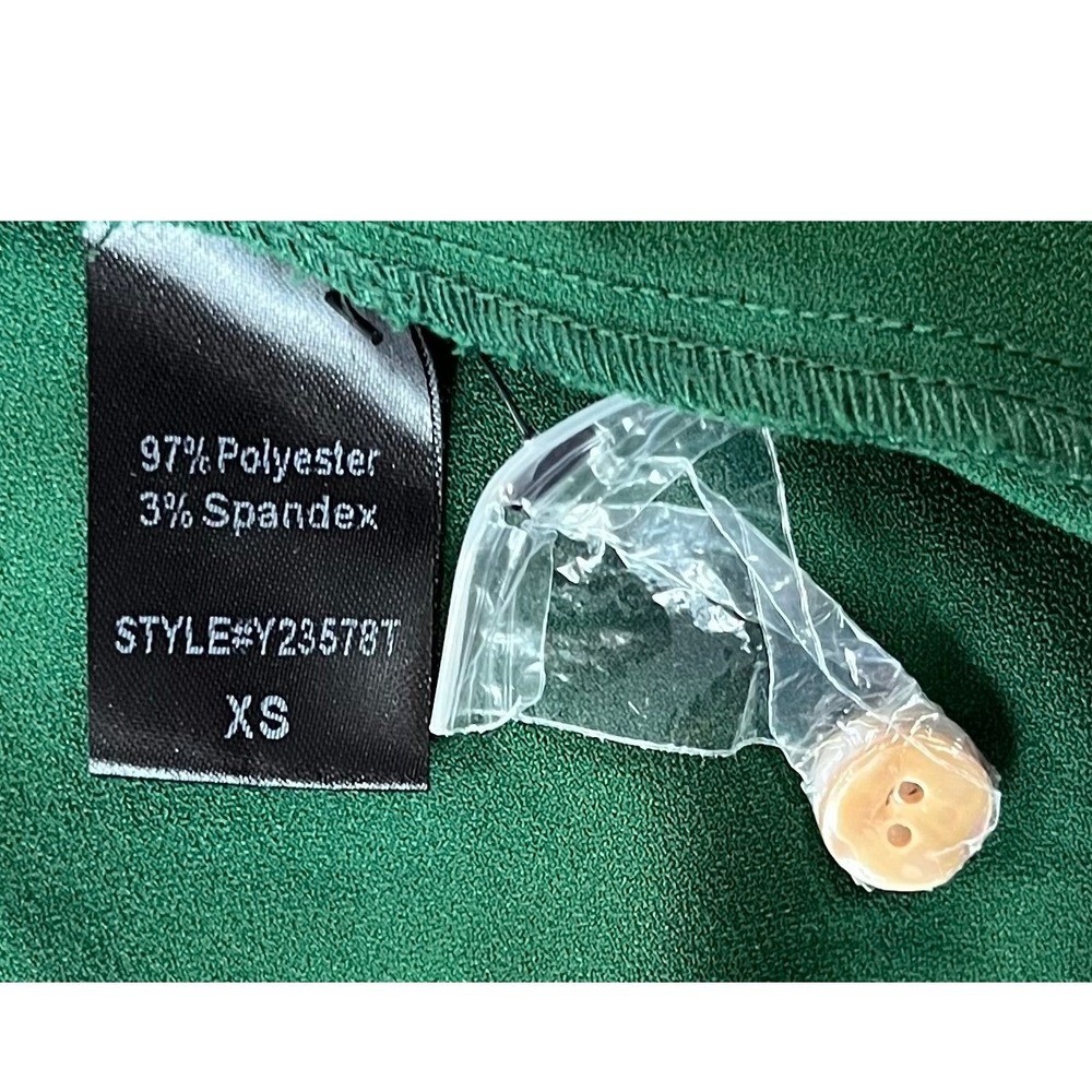 Tuckernuck Royal Pine Callahan Dress Green Flounce Hem Shirt Mini XS NWOT - Picture 6 of 7